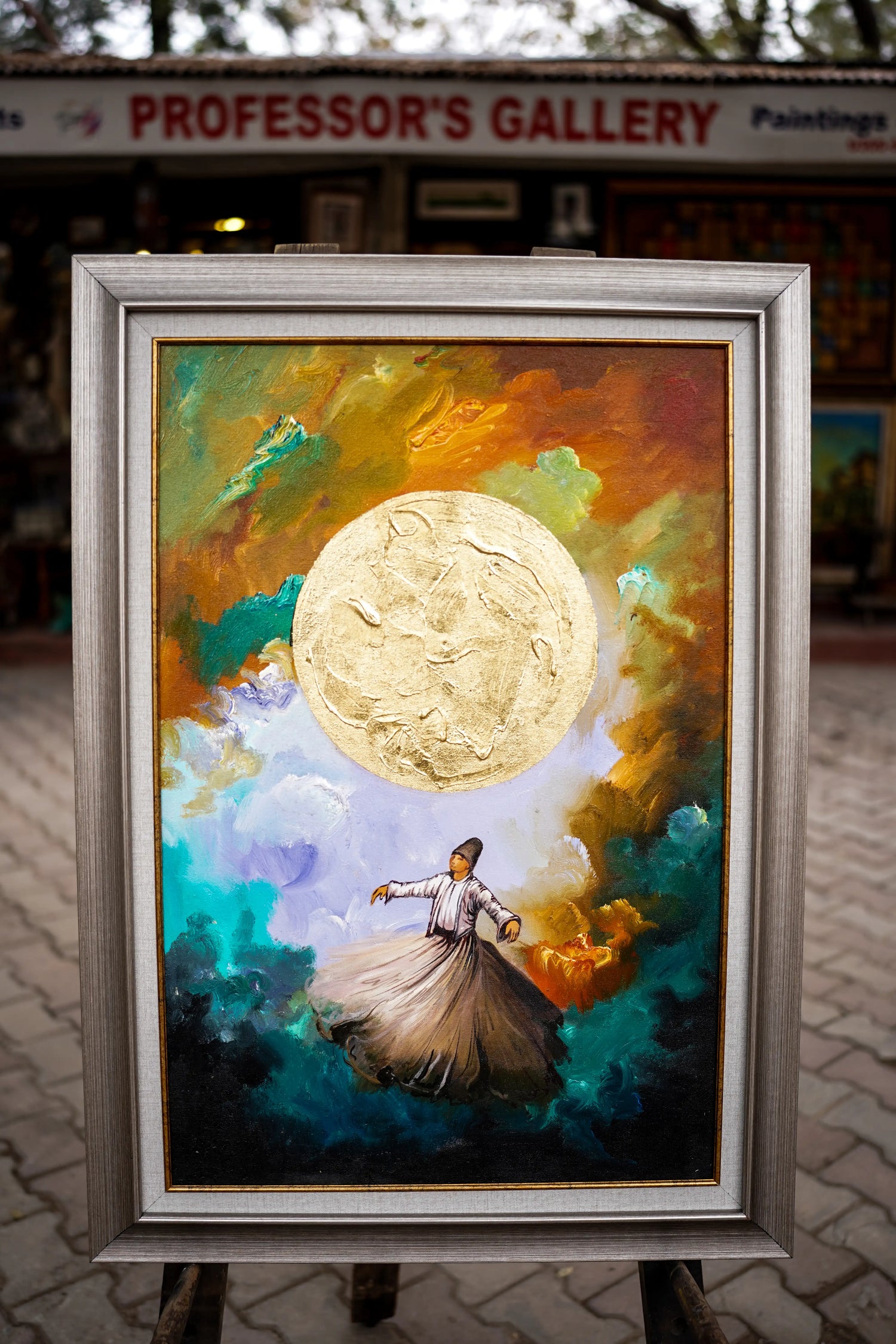 Whirling Darwaish Under the Golden Moon