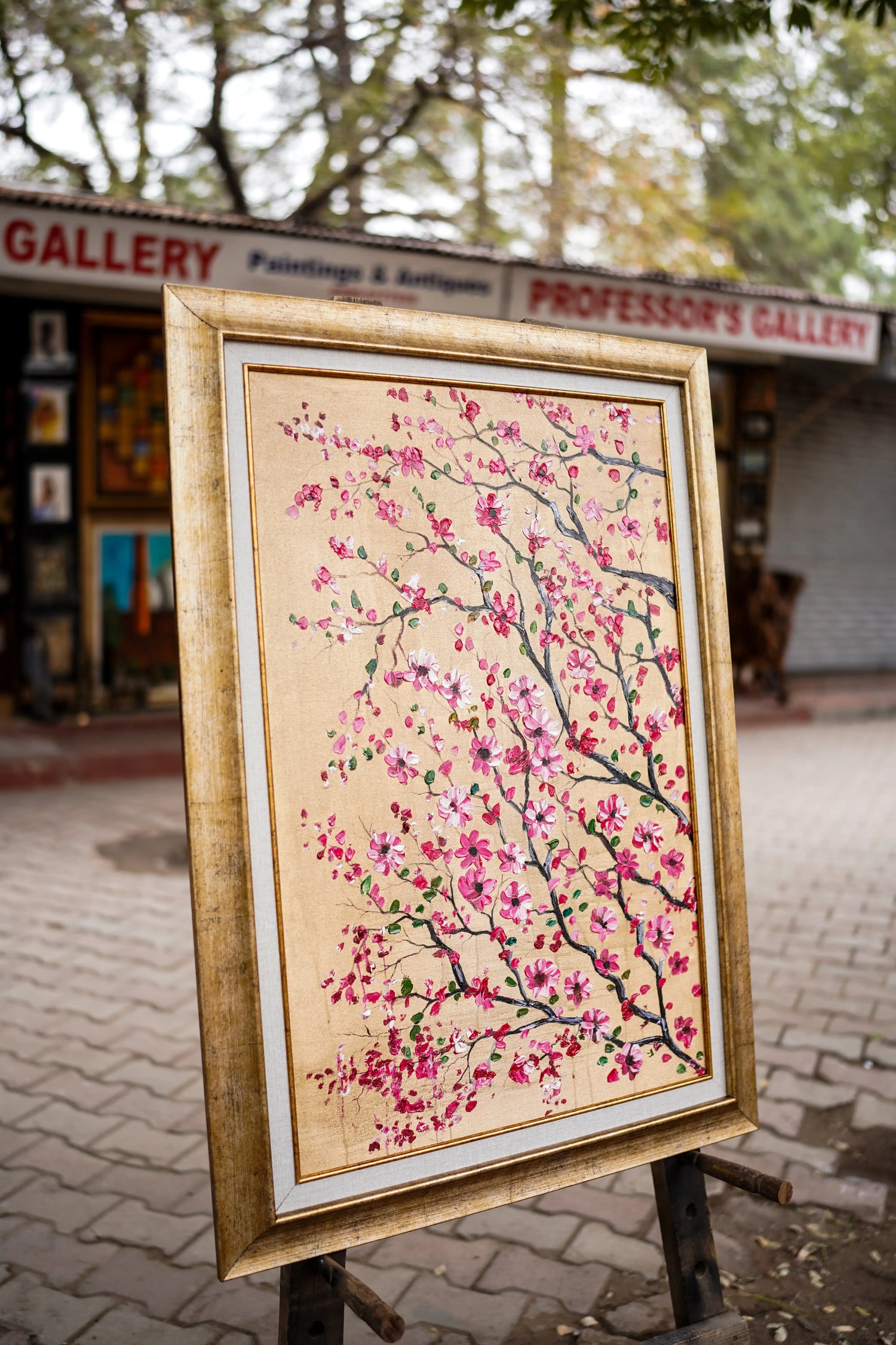 Hand-painted Cherry Blossom Art