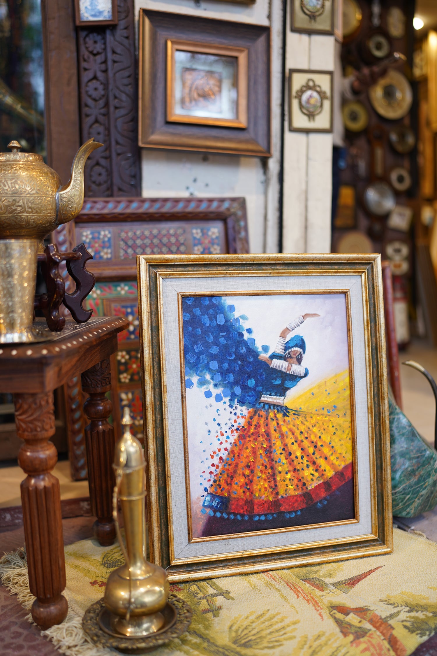 Whirling Sufi Soul – Hand-Painted Cultural Art Framed