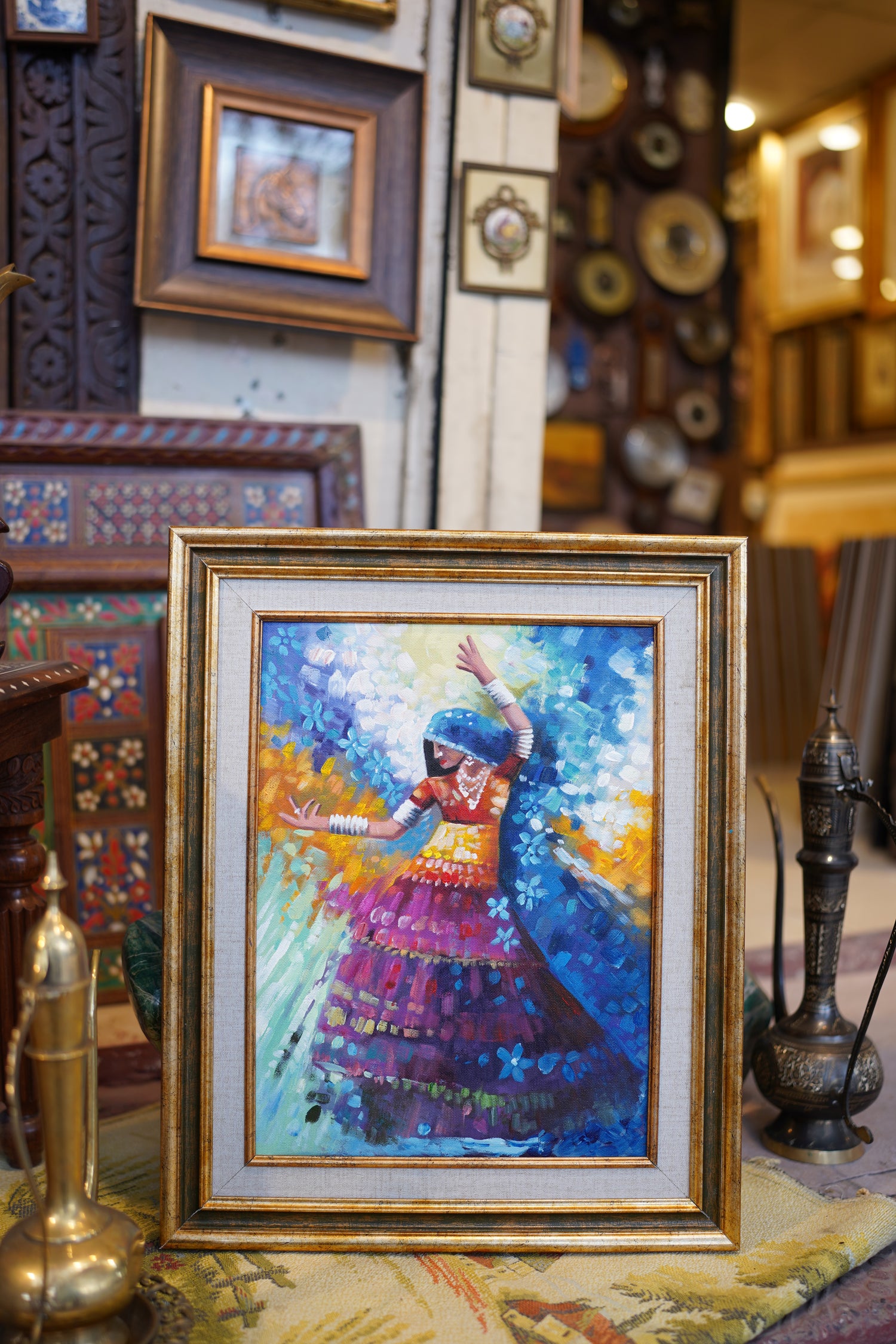 Hand-Painted Traditional Dancer Canvas