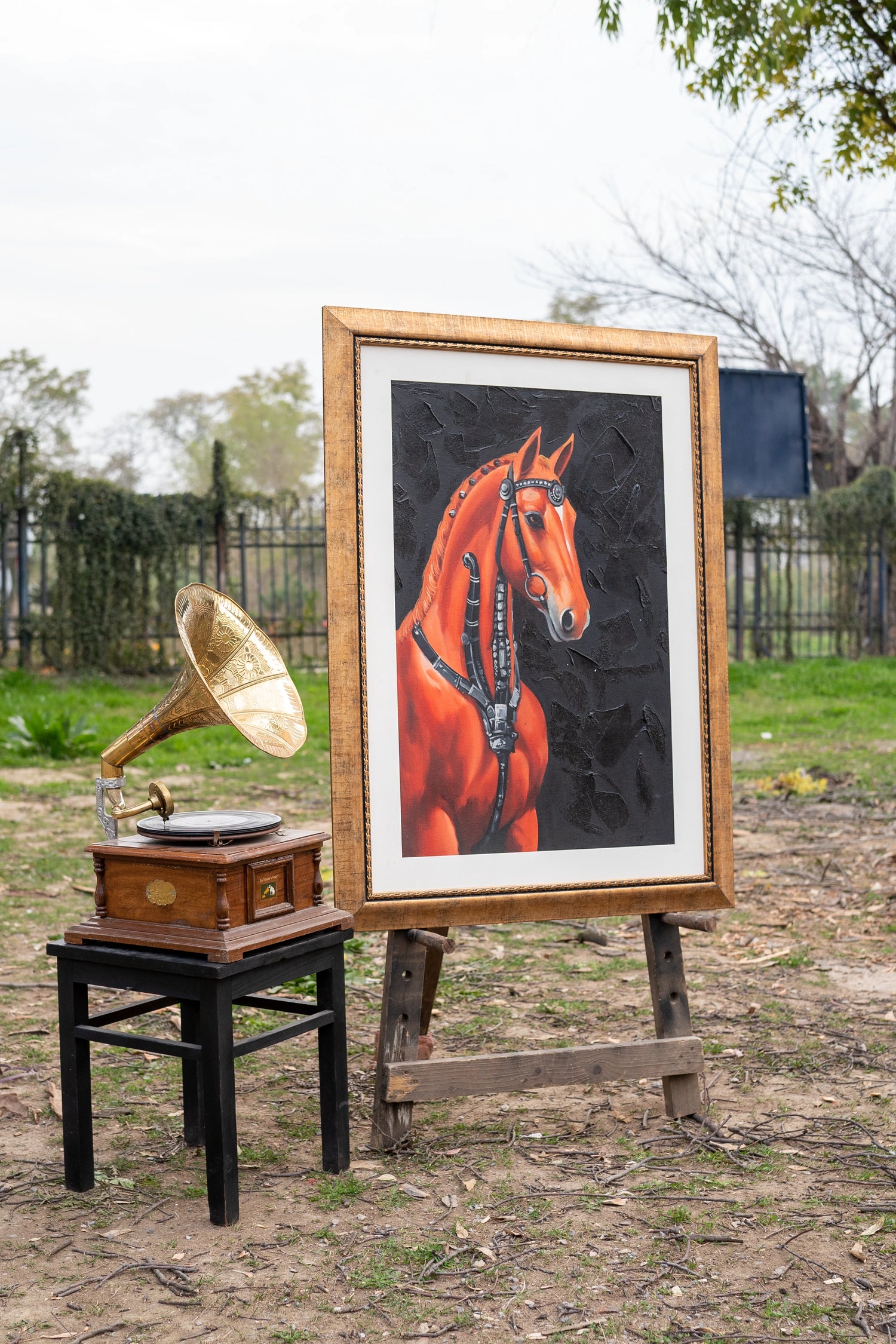 Noble Chestnut Stallion Premium Oil Painting