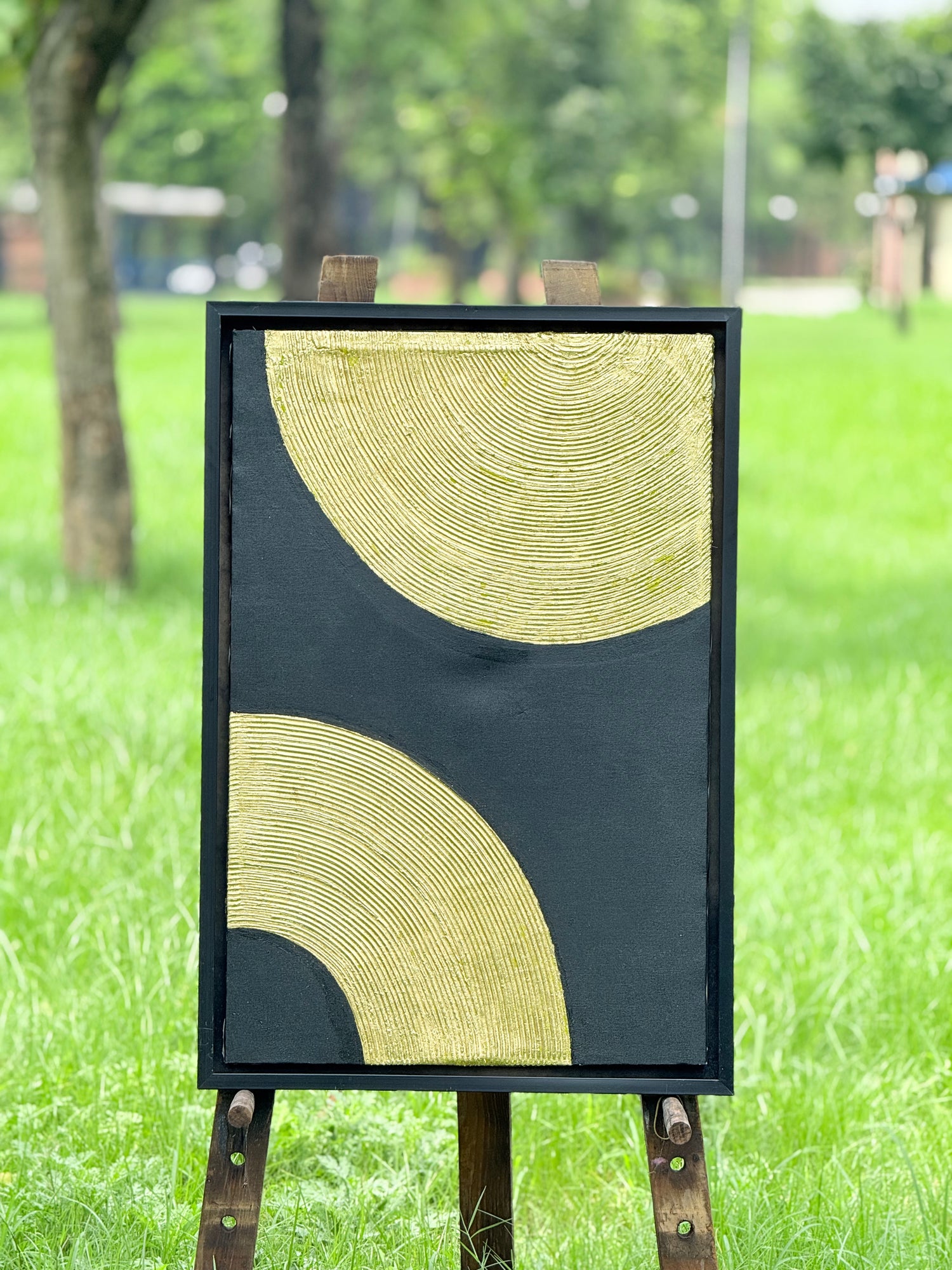 Golden Intervals – Portrait Palette Painting by Professor's Gallery