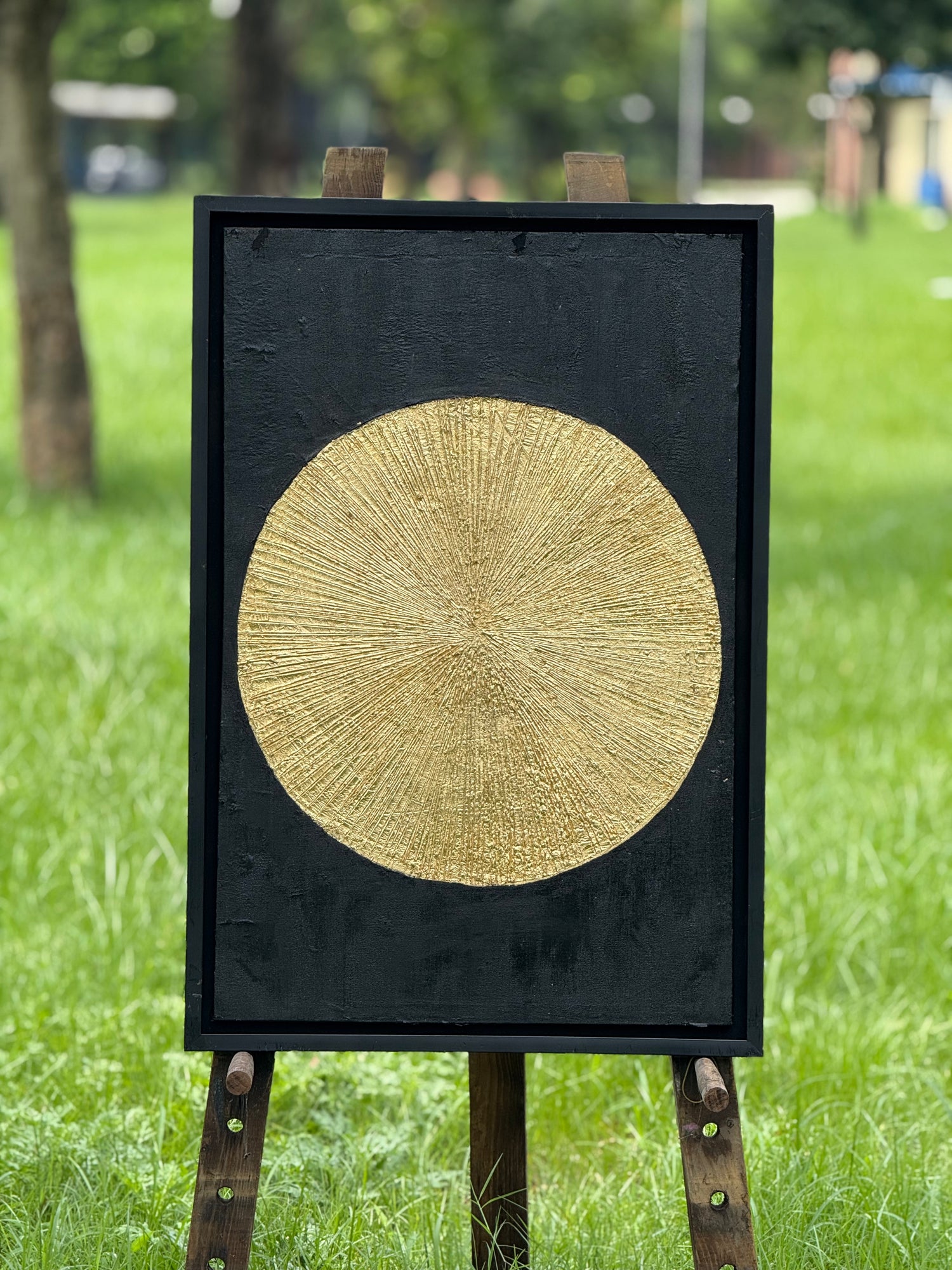 Golden Stillness - Portrait Palette Painting by Professor's Gallery