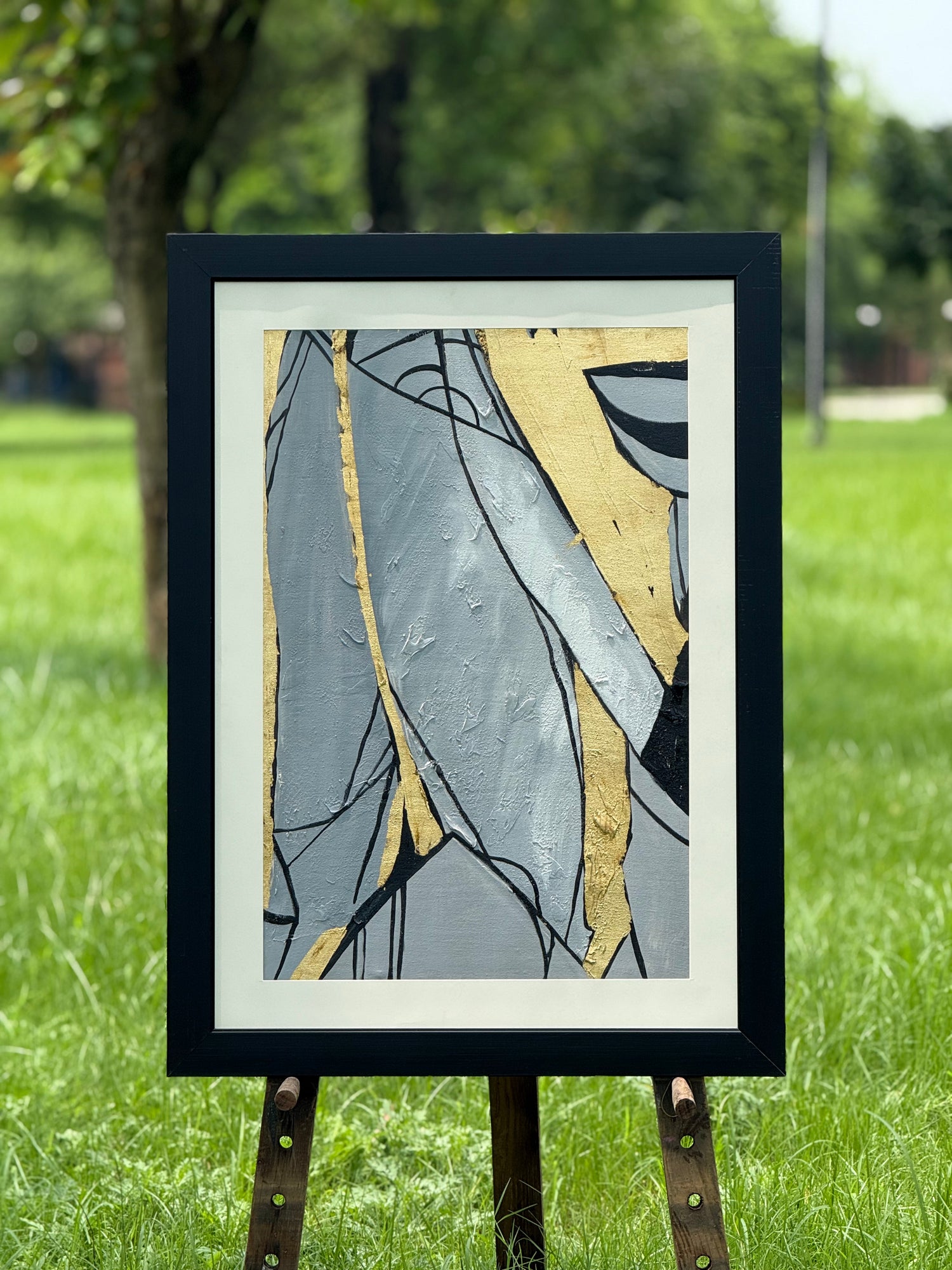 Veins of Gold – Portrait Palette Painting by Professor's Gallery