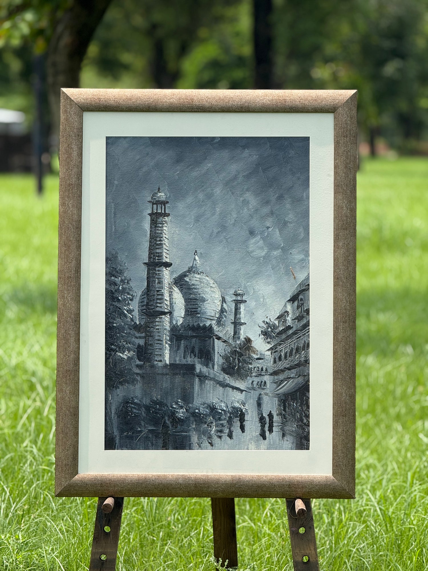 Echoes of the Badshahi Mosque – Portrait Palette Painting by Professor's Gallery
