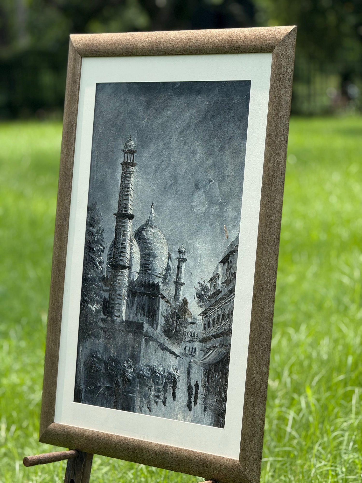 Echoes of the Badshahi Mosque – Portrait Palette Painting by Professor's Gallery