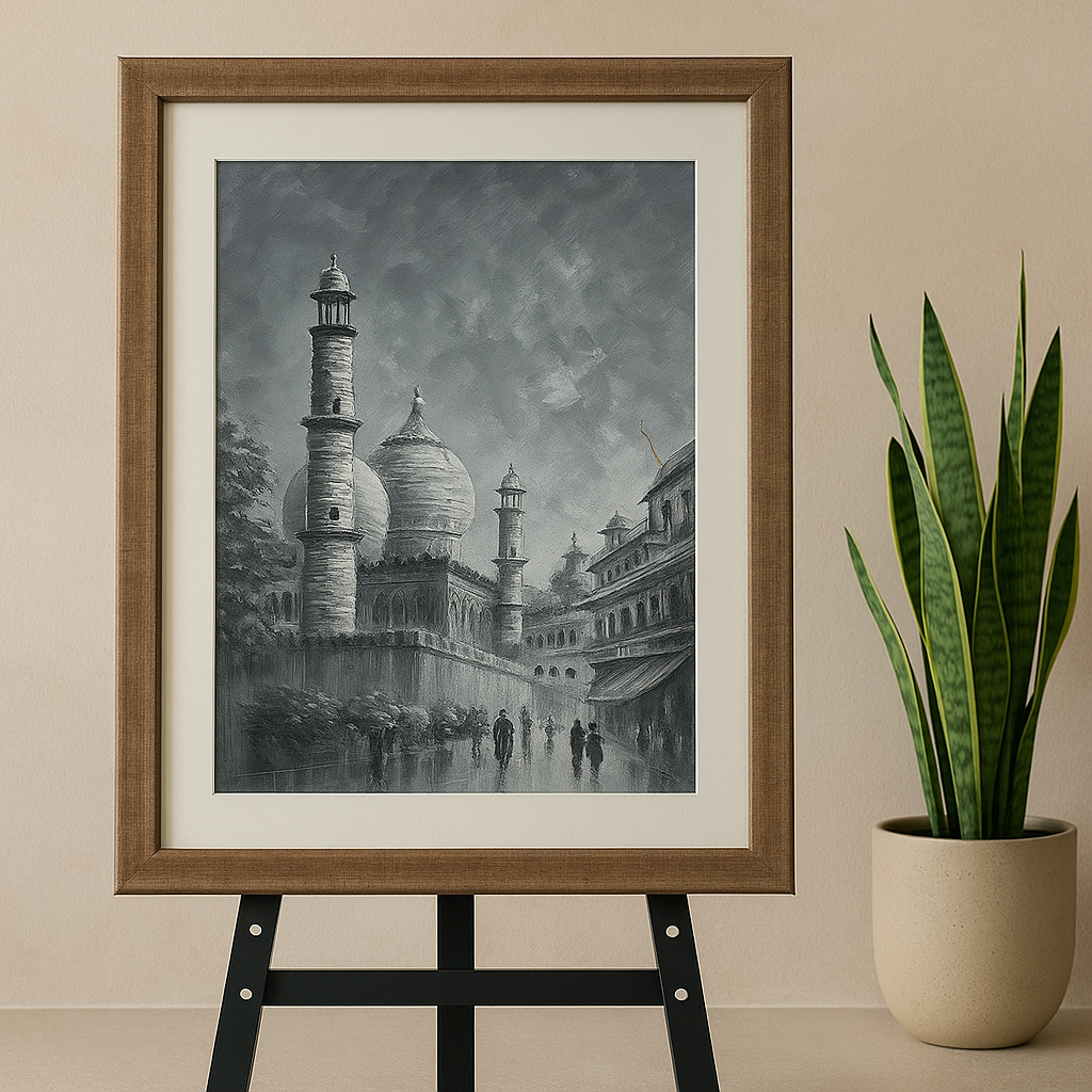 Echoes of the Badshahi Mosque – Portrait Palette Painting by Professor's Gallery
